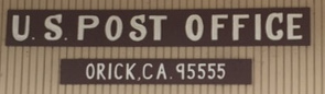 US Post Office Orick, California
