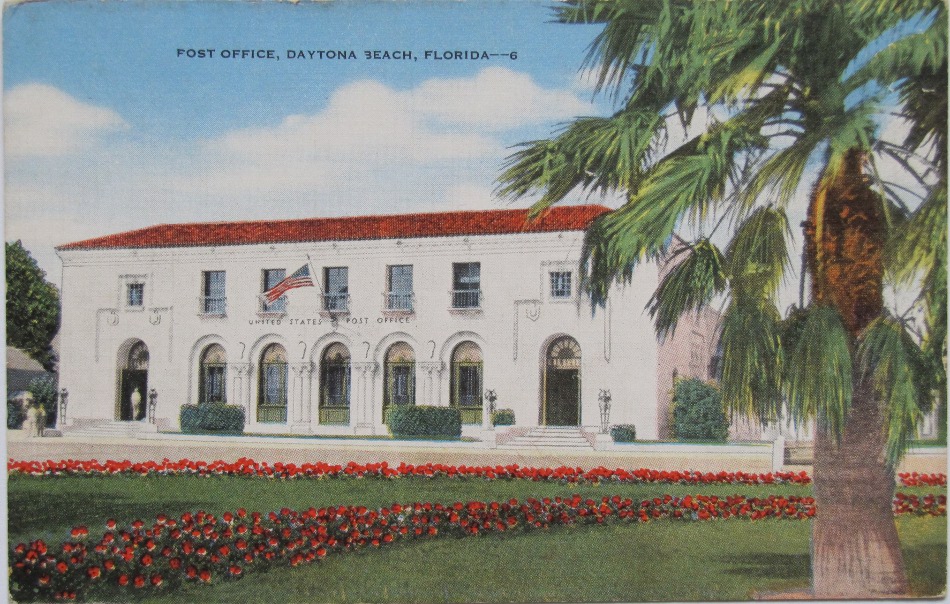 Daytona Beach, Florida Post Office Post Card