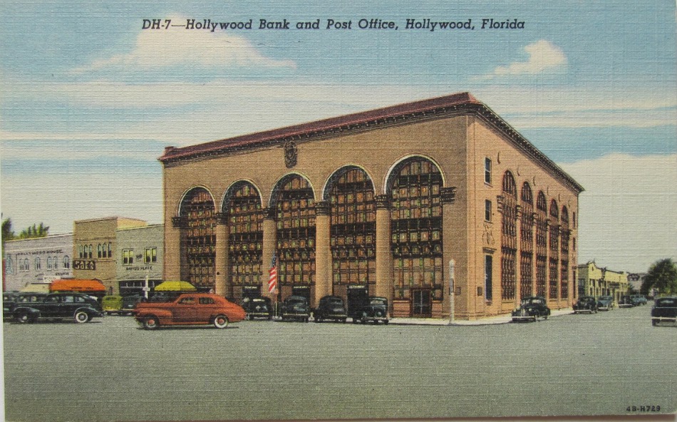 Hollywood, Florida Post Office Post Card