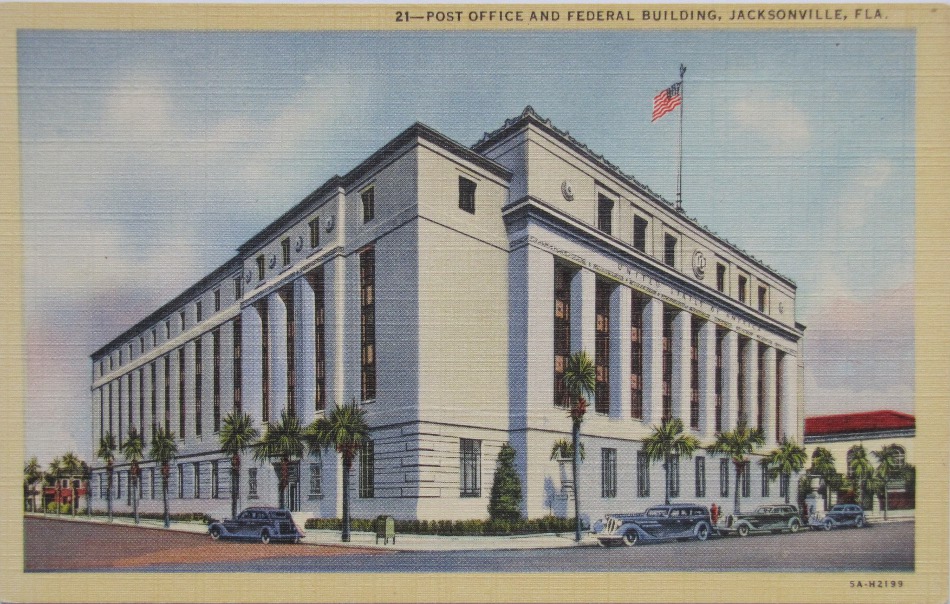 Jacksonville, Florida Post Office Post Card