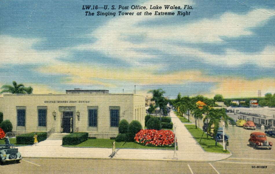 Lake Wales, Florida Post Office Post Card