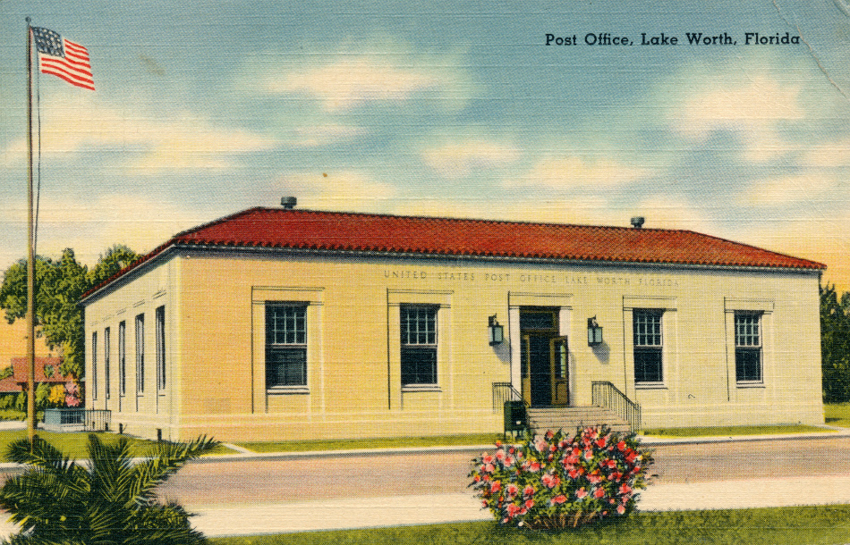 Lake Worth, Florida Post Office Post Card