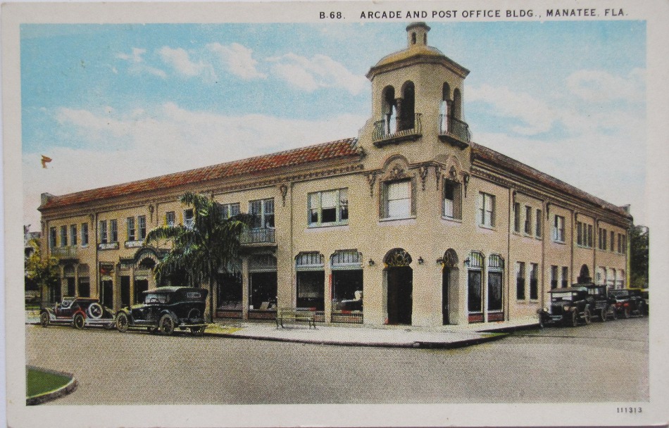Manatee, Florida Post Office Post Card