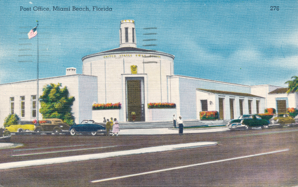 Miami Beach, Florida Post Office Post Card