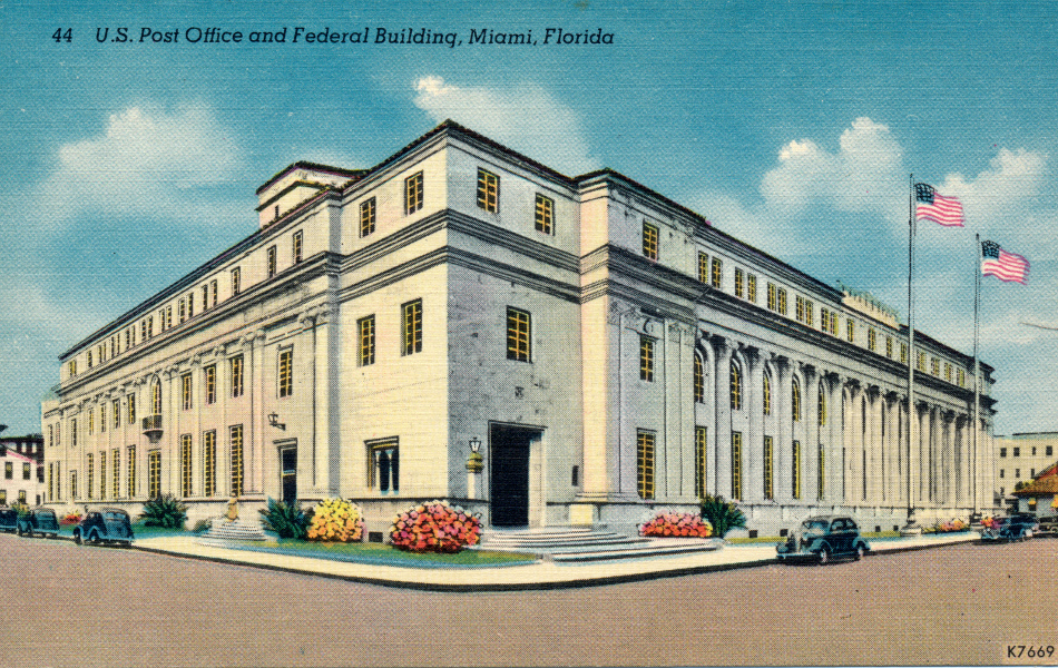 Miami, Florida Post Office Post Card