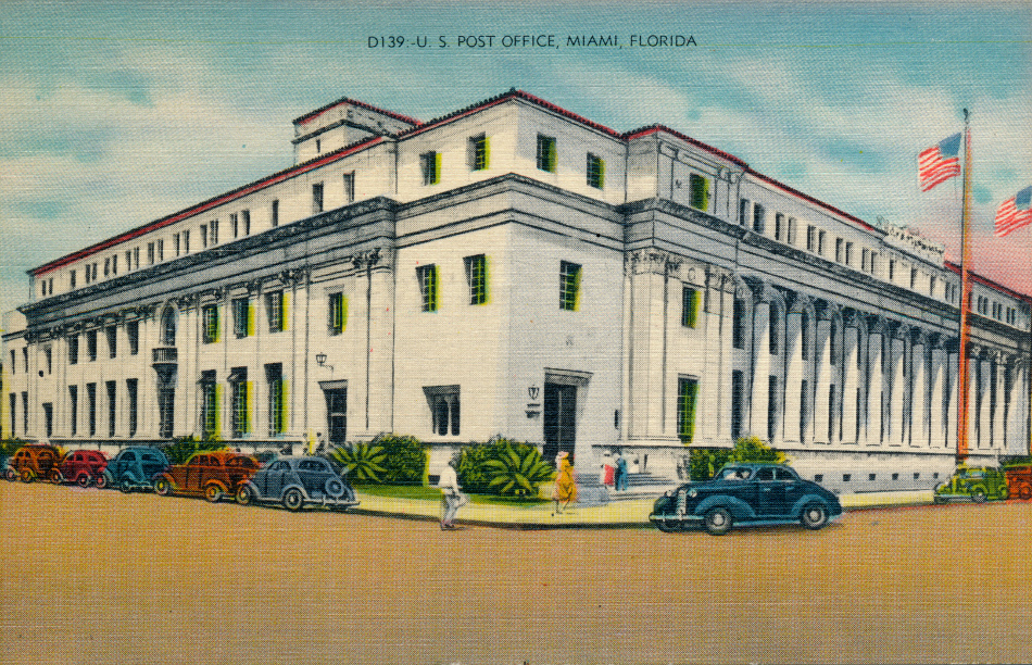 Miami, Florida Post Office Post Card