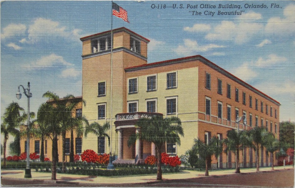 Orlando, Florida Post Office Post Card