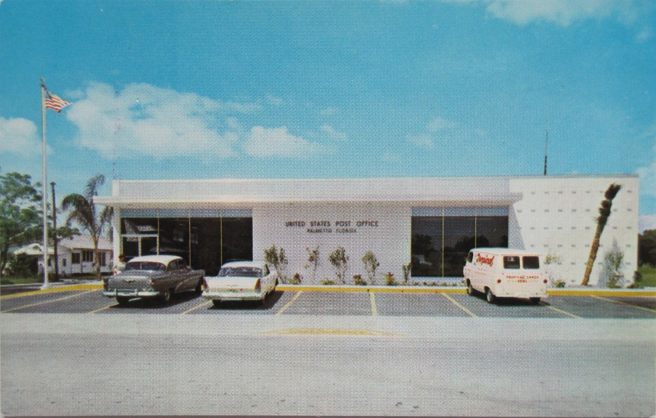 Palmetto, Florida Post Office Post Card