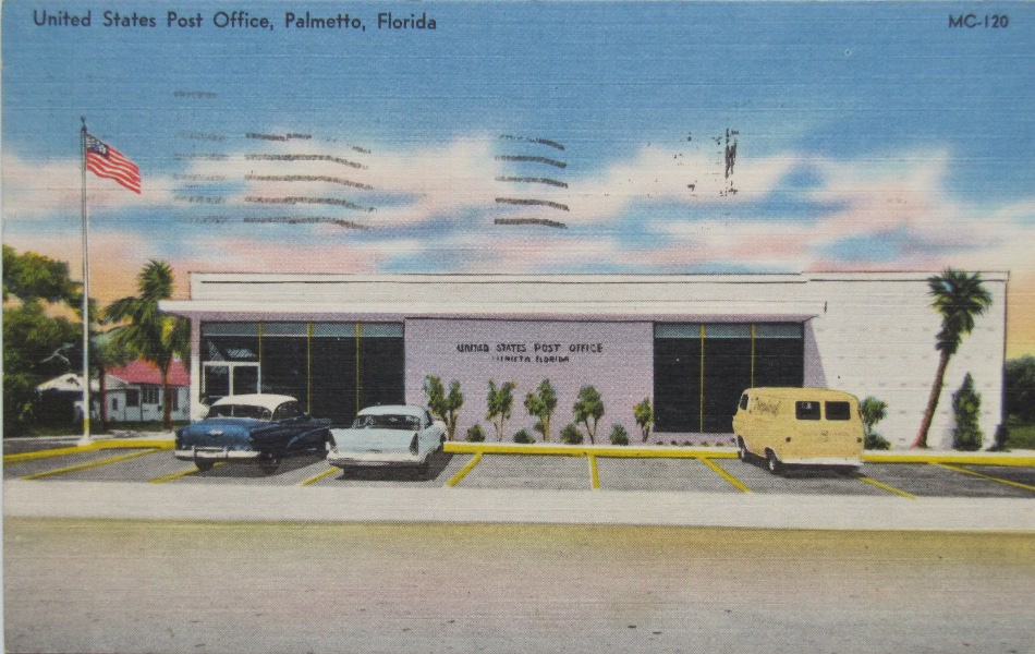 Palmetto, Florida Post Office Post Card