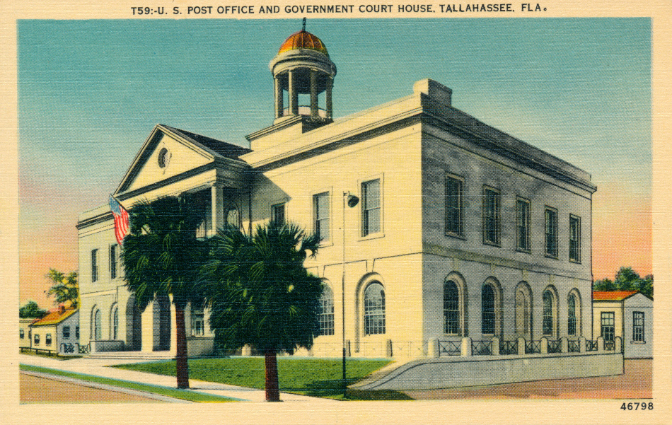 Tallahassee, Florida Post Office Post Card
