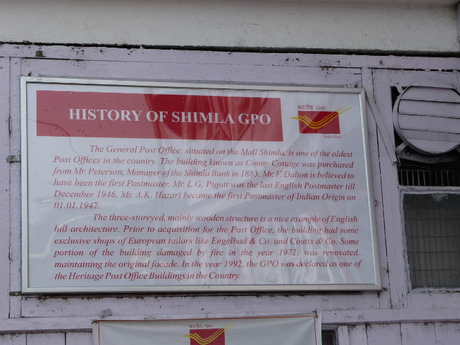 Post Office Shimla, India