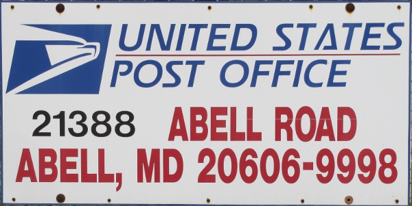 US Post Office Abell, Maryland