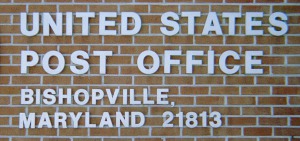 US Post Office Bishopville, Maryland