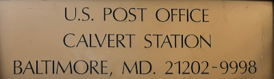 US Post Office Calvert Station, Maryland