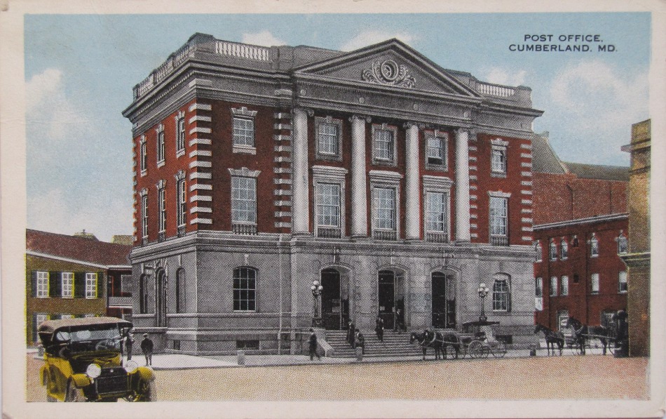 Cumberland, Maryland Post Office Post Card