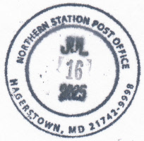 US Post Office Hagerstown North Station, Maryland