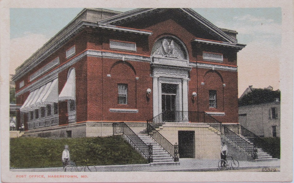 Hagerstown, Maryland Post Office Post Card