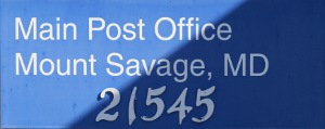 US Post Office Mount Savage, Maryland