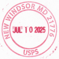 US Post Office New Windsor, Maryland