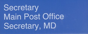 US Post Office Secretary, Maryland