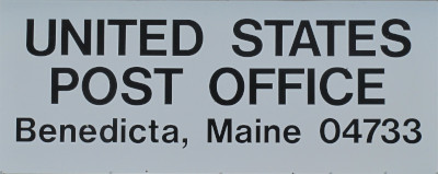 US Post Office Benedicta, Maine