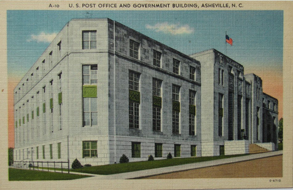 Asheville, North Carolina Post Office Post Card