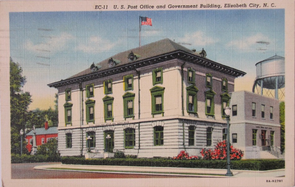 Elizabeth City, North Carolina Post Office Post Card