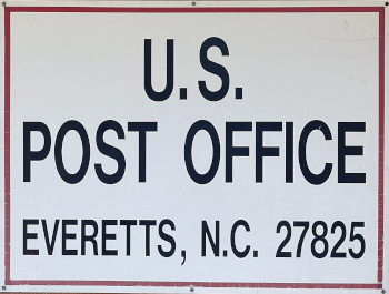 US Post Office Everetts, North Carolina