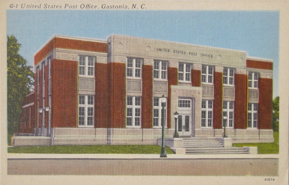 Gastonia, North Carolina Post Office Post Card