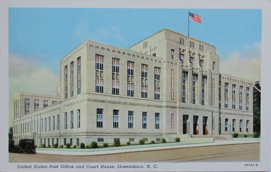 Greensboro, North Carolina Post Office Post Card