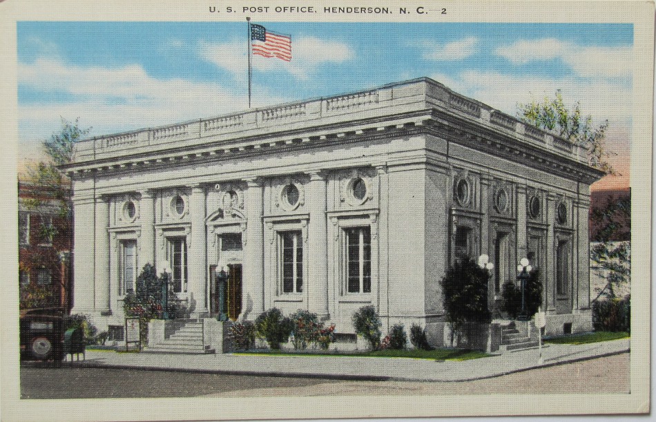 Henderson, North Carolina Post Office Post Card