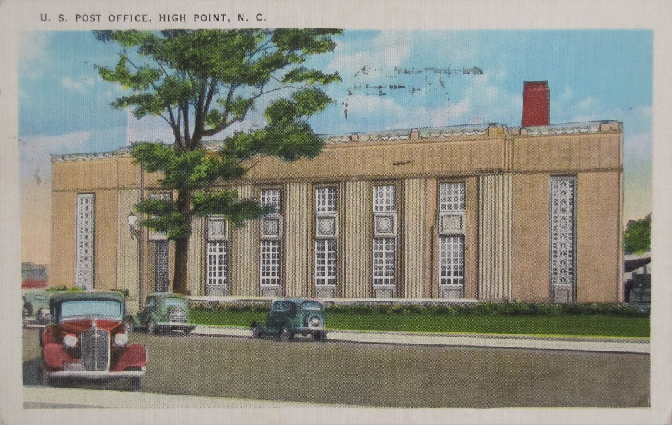High Point, North Carolina Post Office Post Card