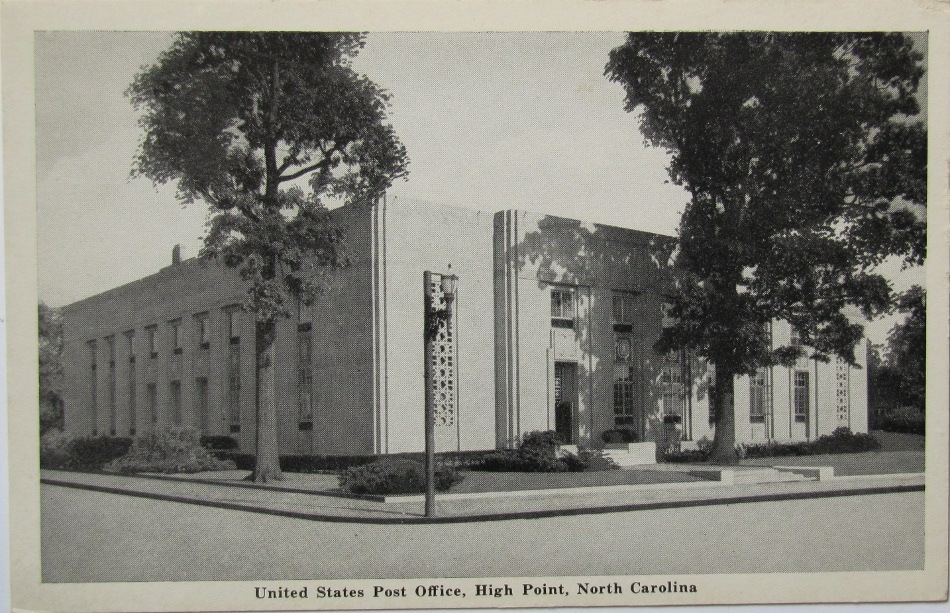High Point, North Carolina Post Office Post Card