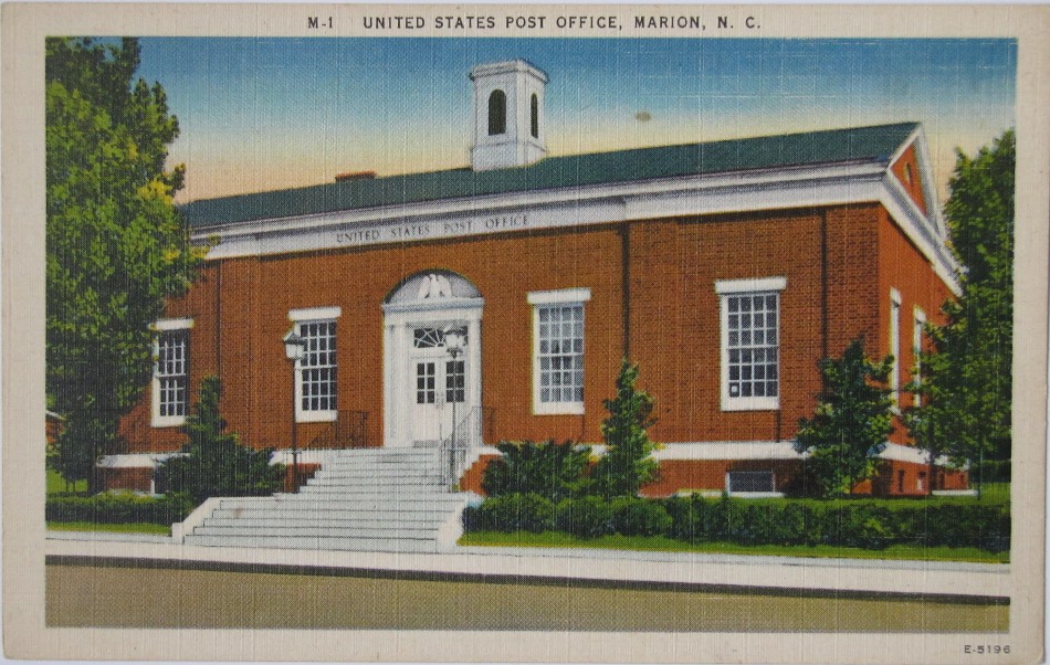 Marion, North Carolina Post Office Post Card