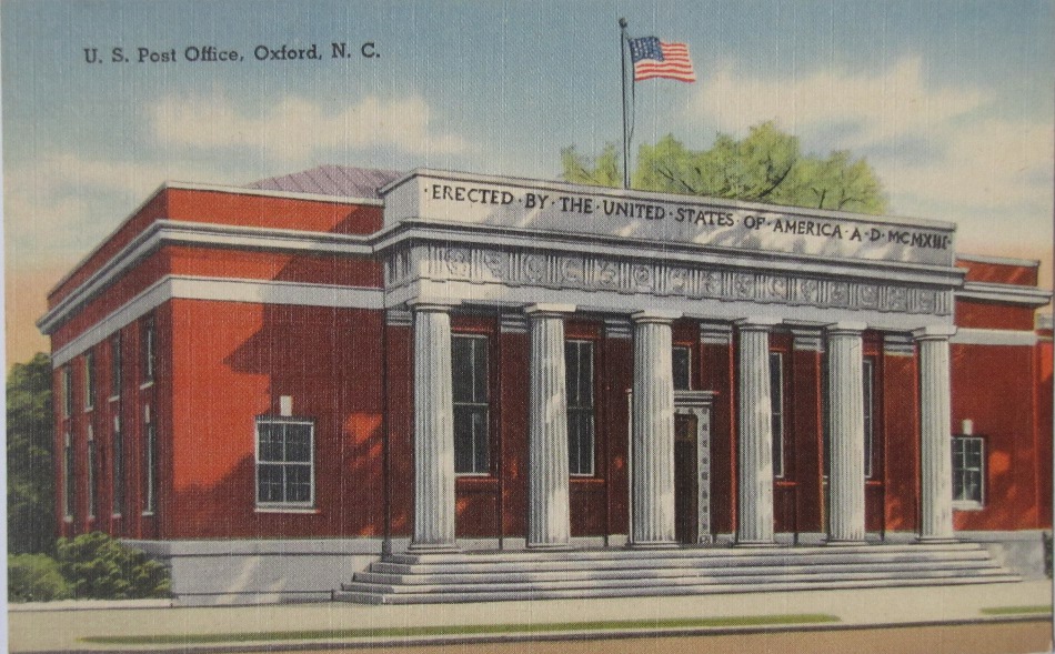 Oxford, North Carolina Post Office Post Card