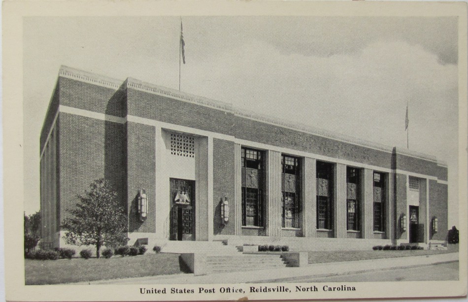 Reidsville, North Carolina Post Office Post Card
