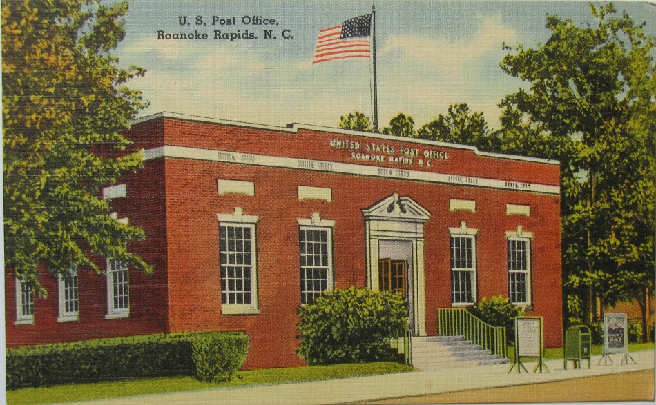 Roanoke Rapids, North Carolina Post Office Post Card
