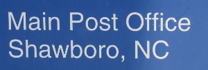 US Post Office Shawboro, North Carolina