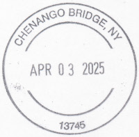 US Post Office Chenango Bridge, New York