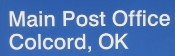 US Post Office Colcord, Oklahoma