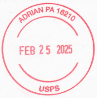 US Post Office Adrian , Pennsylvania