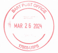 US Post Office Bart, Pennsylvania