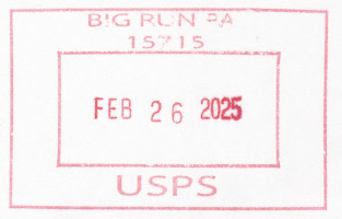 US Post Office Big Run  , Pennsylvania