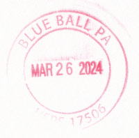 US Post Office Blue Ball, Pennsylvania