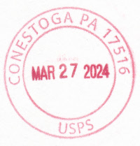 US Post Office Conestoga, Pennsylvania