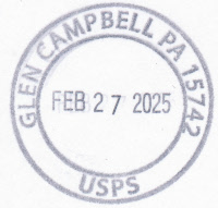 US Post Office Glen Campbell  , Pennsylvania