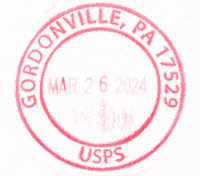 US Post Office Gordonville, Pennsylvania