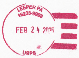 US Post Office Leeper  , Pennsylvania