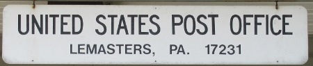 US Post Office Lemasters, Pennsylvania