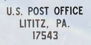 US Post Office Lititz, Pennsylvania